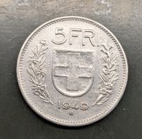 5 Fr. Münze CH 1949 Silber