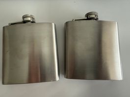 2 Flachmann Trinkflasche für unterwegs