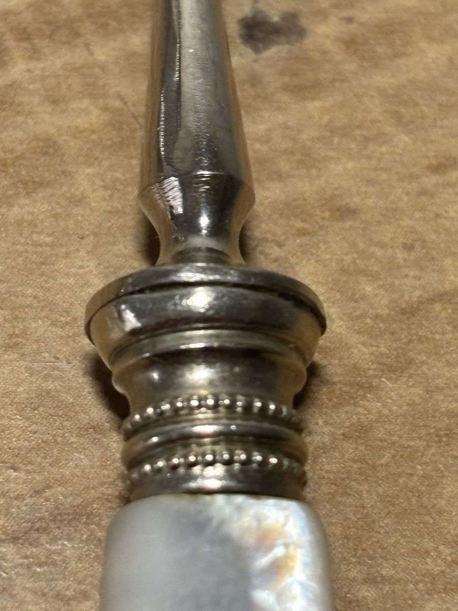 Set di posate: Antikes 12tlg Besteck mit Perlmuttgriffen – Usato da Orpund venduto da BlackEagel80 5