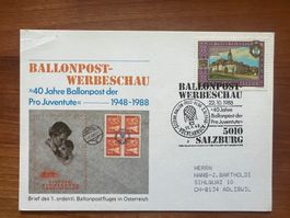1988  Ballonpostkarte  A Salzburg    (G2985)