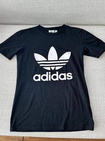 Adidas T Shirt Damen schwarz Baumwolle Gr. XS