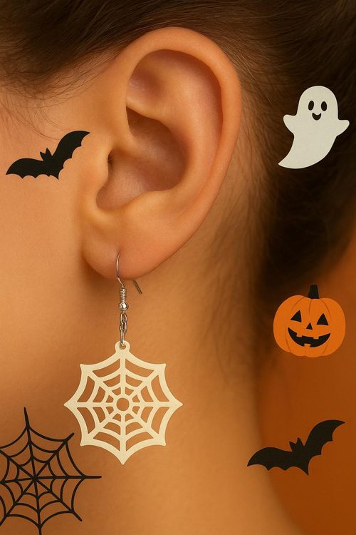 Boucles d'Oreilles Halloween - 6 Paires, Accessoires et Bijoux pour Femmes et Filles, Décorations d'Halloween (A