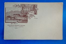 BRUNNEN - Waldstätterhof - frühe Lithgraphie um 1890
