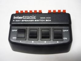 Manual 4 Way Speaker Switch Box Intertronic SSB-400