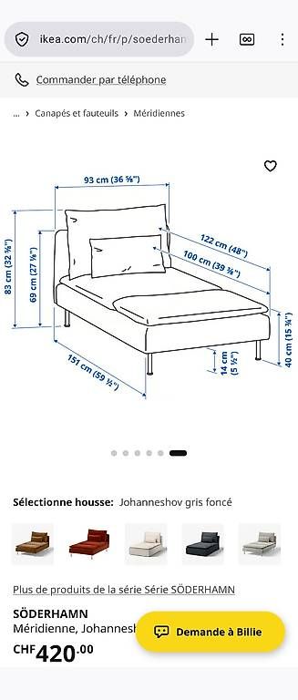 Ikea Sofas: Récamière Soderhamn Ikea – Gebraucht aus Bevaix von Swd73 2