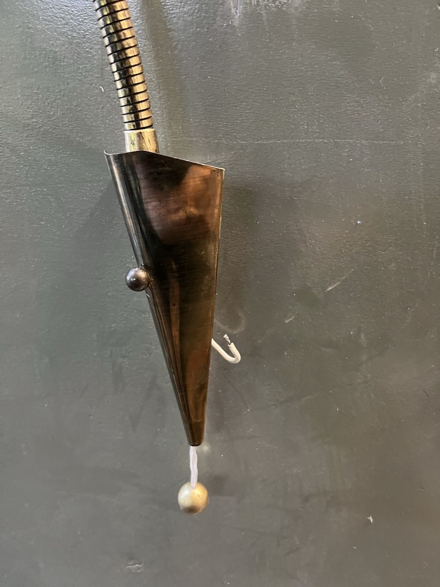 Lampade: Vintage Wandlampe mit Korbgeflecht Schirm, p – Usato da Hindelbank venduto da Warentaxi 3
