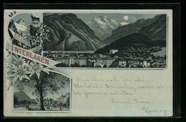 Litho Interlaken, Höhenweg, Ortsansicht