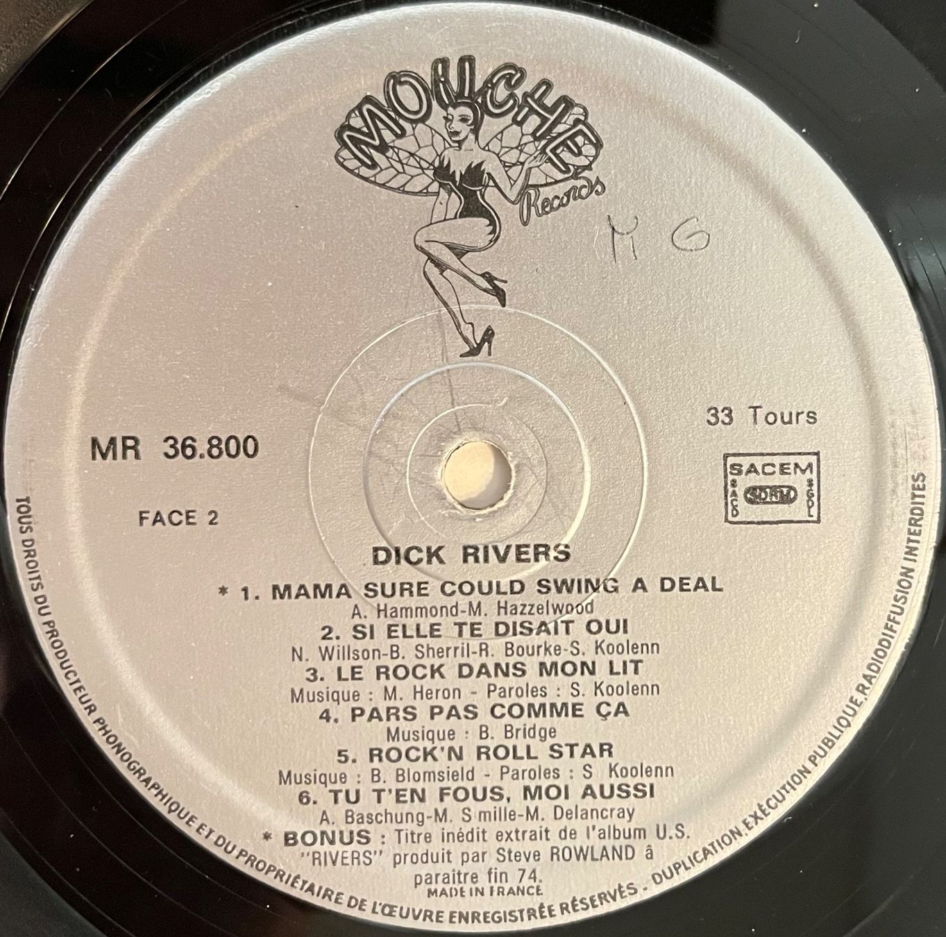 Vinyles: DICK RIVERS - ROCK & ROLL STAR - 33 Tours – D'occasion à Bussigny par vinyl-pas-cher 4