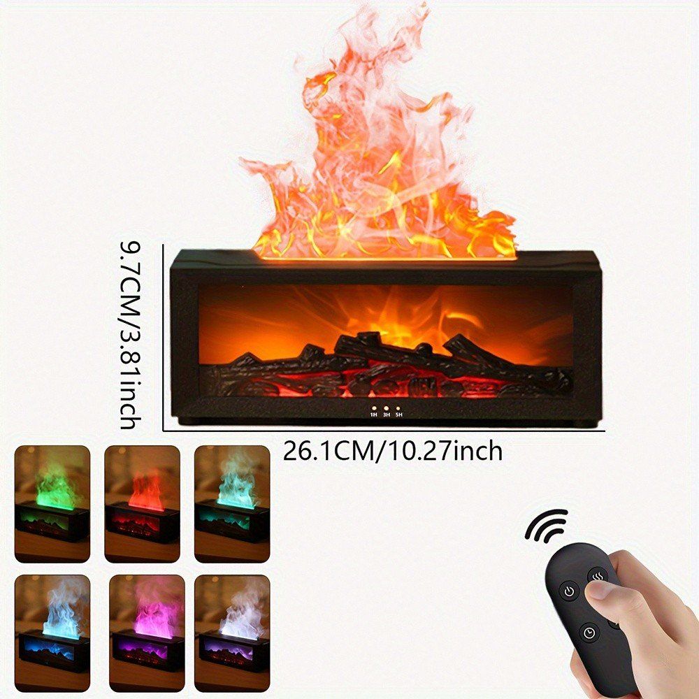 Diffusori di oli essenziali: Aroma Diffuser Luftbefeuchter Flammeneffekt Fernbedienung – Nuovo e nell'imballaggio originale da Genève venduto da Top-Trend 3