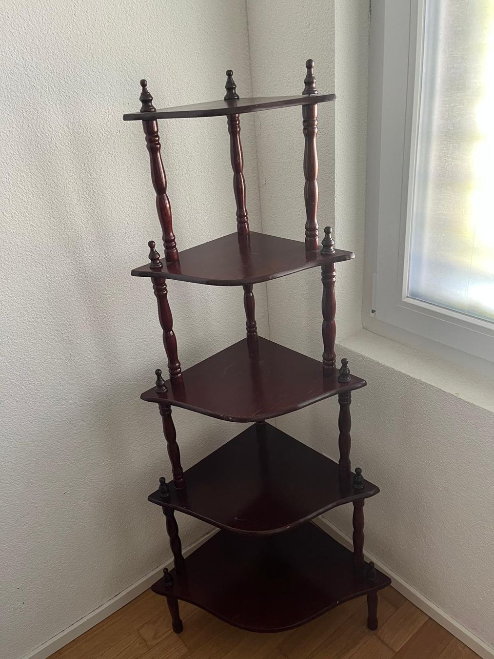 Scaffali: Vintage Eckregal aus Holz, rotbraun – Usato da Neuenkirch venduto da the_7pdb 1