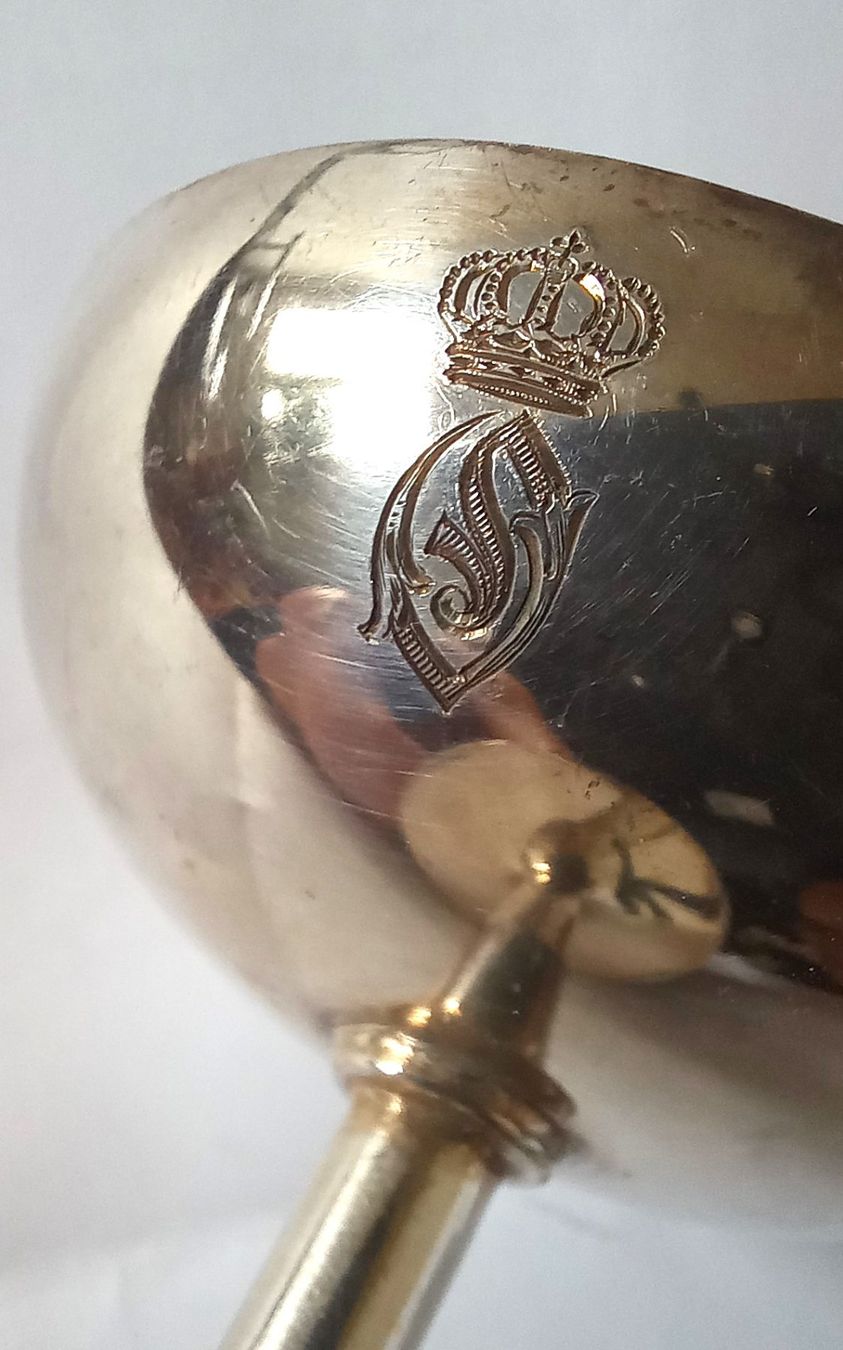 Bicchieri: Antike Goblets 4er Set, punziert Godet Berlin /Kaiserkrone – Usato da Bévilard venduto da Orscha 2