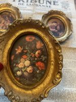 Lot de 3 petits tableaux anciens avec cadres dorés ✨🖼️ (54)