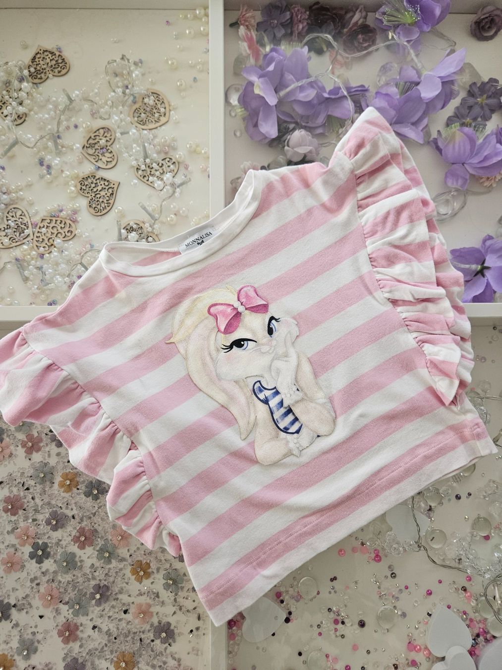 Monnalisa Camicette, T-shirt & Top: Monnalisa Shirt Mädchen Hase – Usato da Unterägeri venduto da Sleepbear