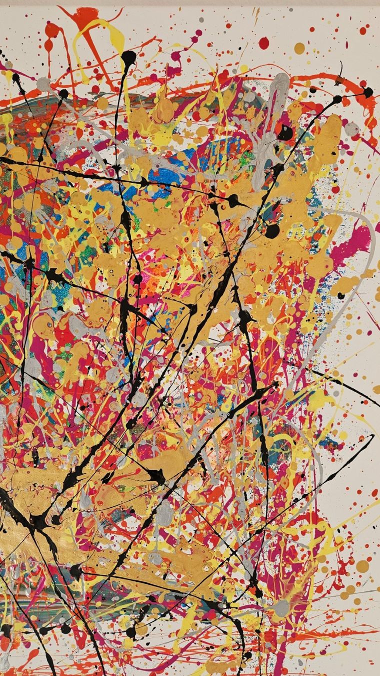 Gemälde: Tableau abstrait, couleurs vives et gaies, unique! – Neu (gemäss Beschreibung) aus Le Locle von fab_c9hh 4