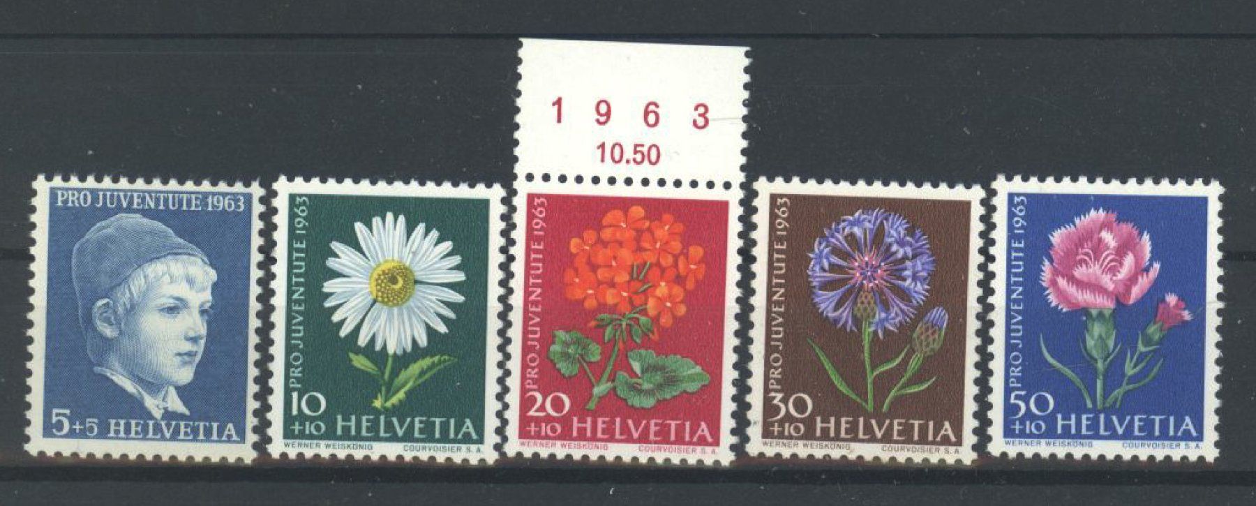 Tutti i francobolli: 1963, Pro Juventute, Papier mit Leuchtstoff ** – Usato da Willisau venduto da Vollstempel