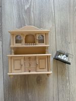 Puppenstubenbuffet Holz mit Teegeschirr Reutter Porzellan