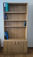 Bücherregal mit Unterschrank aus Massivholz – 206x100