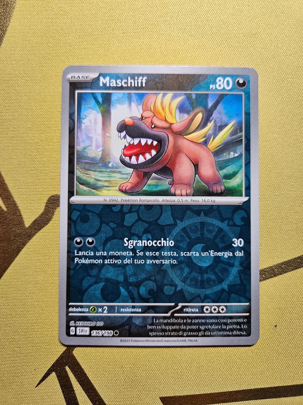 Pokémon Carte collezionabili: Scarlet & Violet - Maschiff – Usato da Bellinzona venduto da Pokemarco
