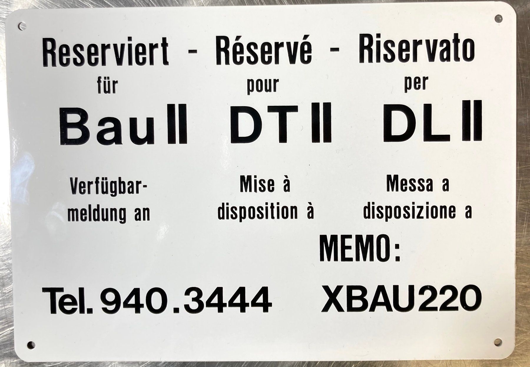 SBB/CFF/FFS Schilder: SBB - Schild dreisprachig – Gebraucht aus Luzern von Solanor13