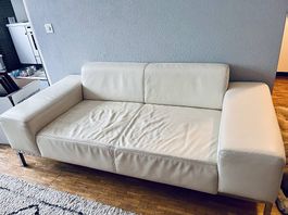Canapé design cuir blanc