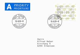 ATM 25 schwarz Automatenmarken Brief A-Post