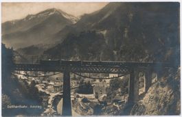 Gotthardbahn Amsteg Zug Brücke 1927