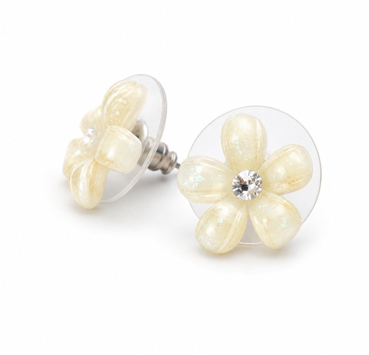 Ohrringe & -stecker: Ohrringe Blumen Pastellgrün Strass – Neu (gemäss Beschreibung) aus Fully von VaneaSelection 3
