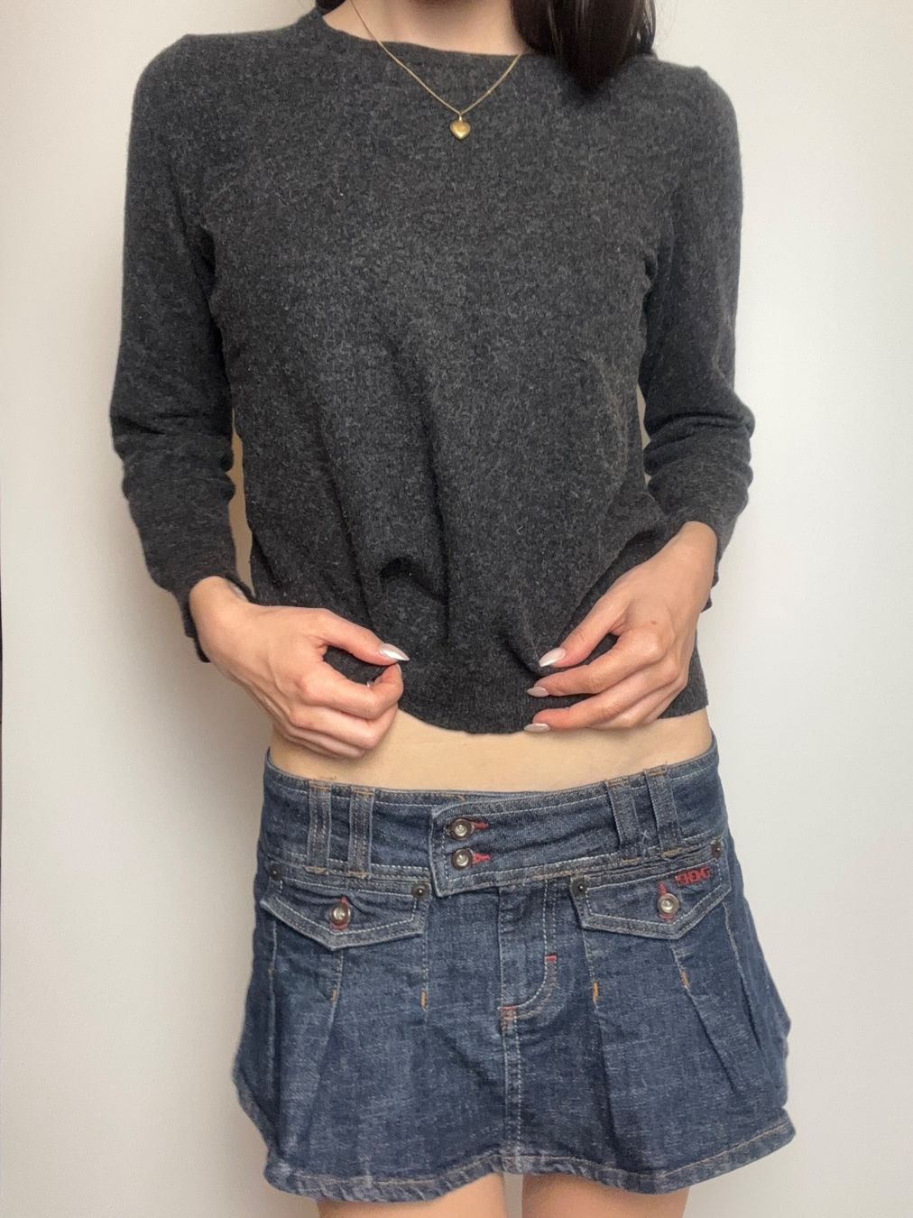 Benetton Maglioni & Felpe: dark grey cashmere blend sweater – Usato da Leissigen venduto da lamooniade