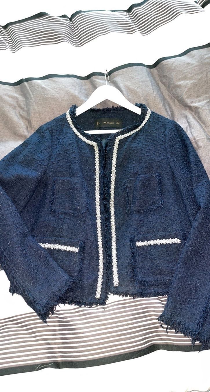 Zara Jacken: Tweed Blazer / Jäckchen Damen L – Neu (gemäss Beschreibung) aus Winterthur von Deal246 3