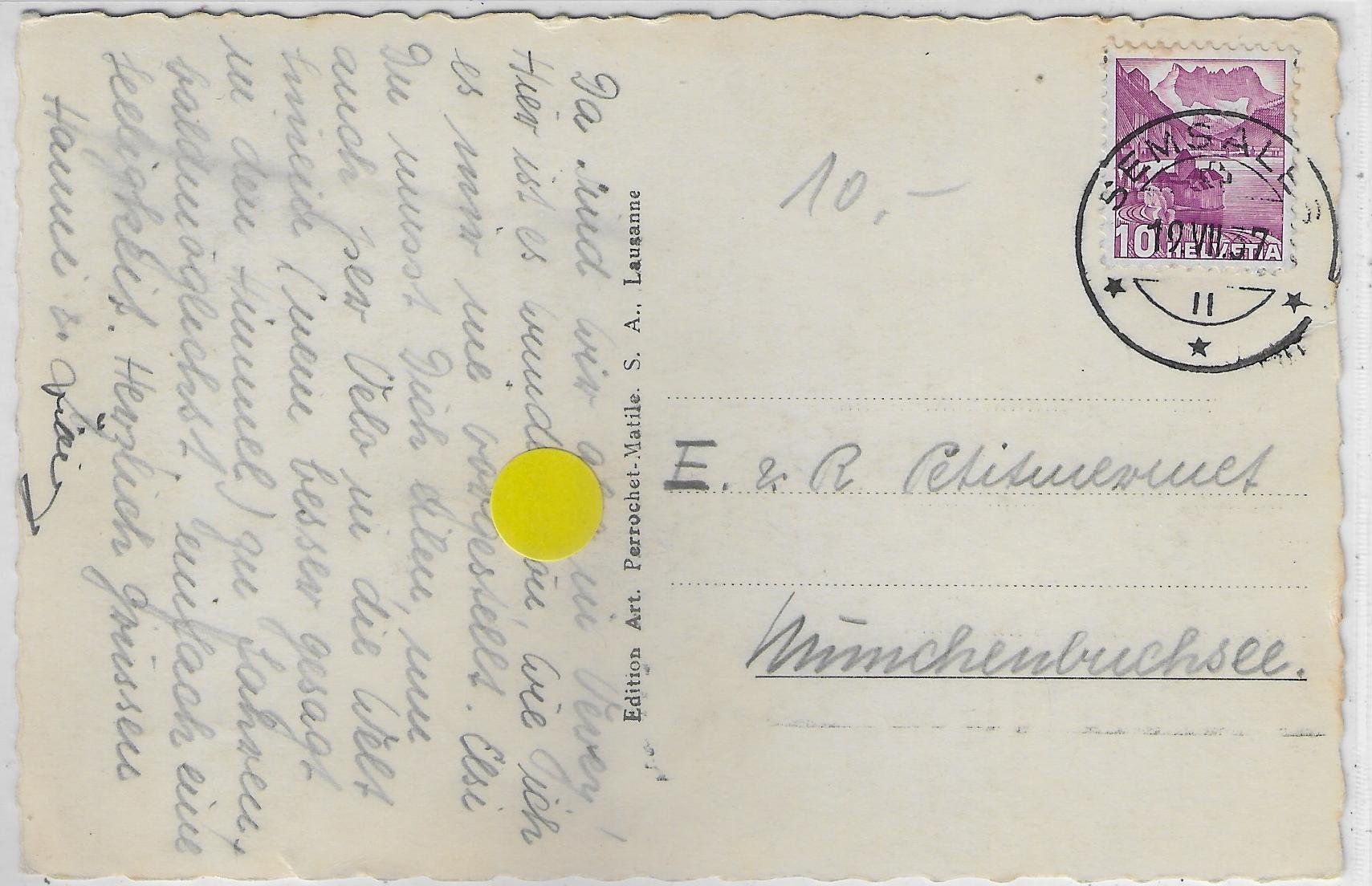 Cartoline postali: Vevey - Vue generale – Usato da Ettingen venduto da Kartenplanet 1