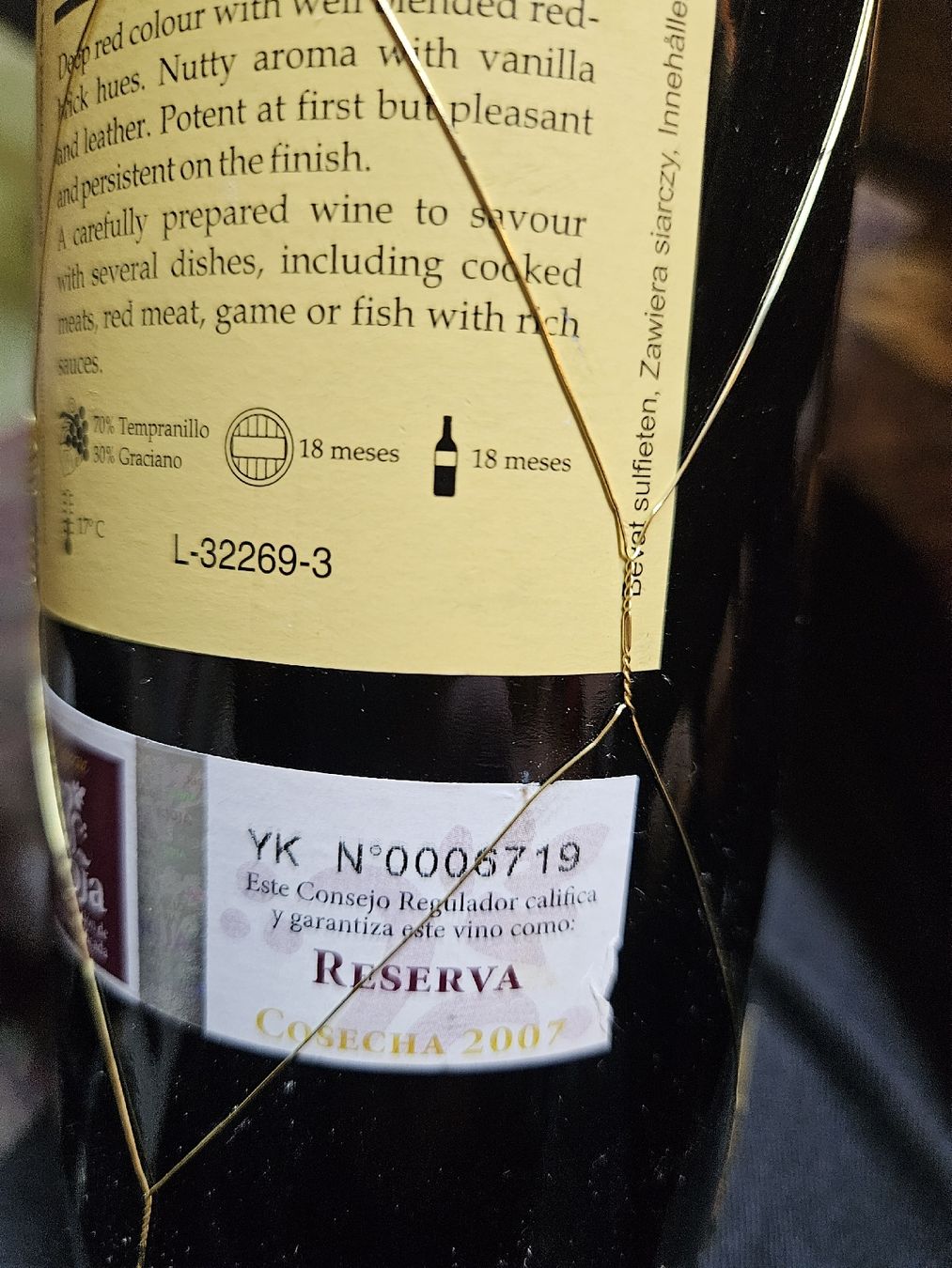 Bevande alcoliche: 4 Flaschen Rotwein Reserva 2007 Terruno   – Nuovo (secondo la descrizione) da Rorschach venduto da TimelessTrading 6