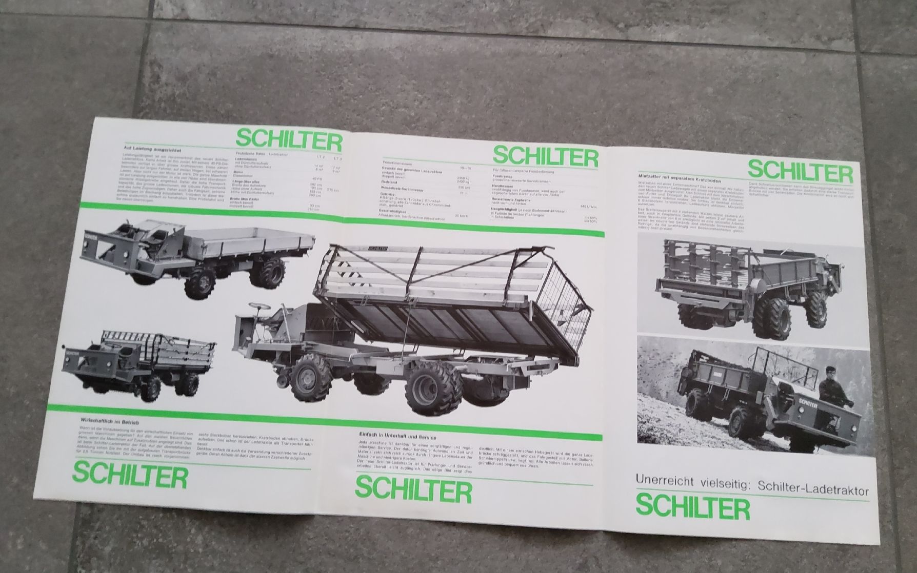 Schilter Documents: Der Schilter Ladetraktor Prospekt – D'occasion à Holziken par douglas70 1