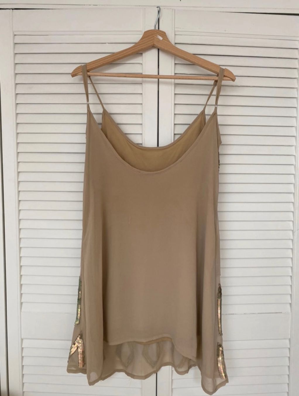 Kleider: Paillettenkleid Farbe Beige – Gebraucht aus Uster von Monika_OB 1