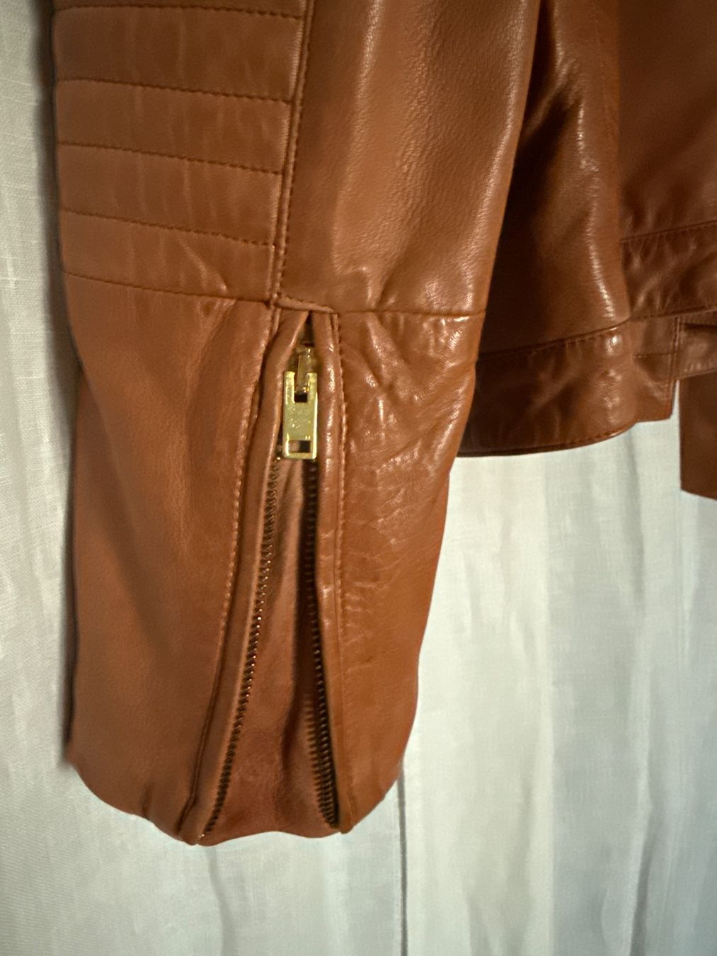 Giacche: Uterque Lederjacke - biker style - hellbraun - L – Usato da Bassersdorf venduto da DeBabsnhage 2