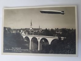Alte Ansichtskarte Zeppelin über Rothenburg Schweiz R32