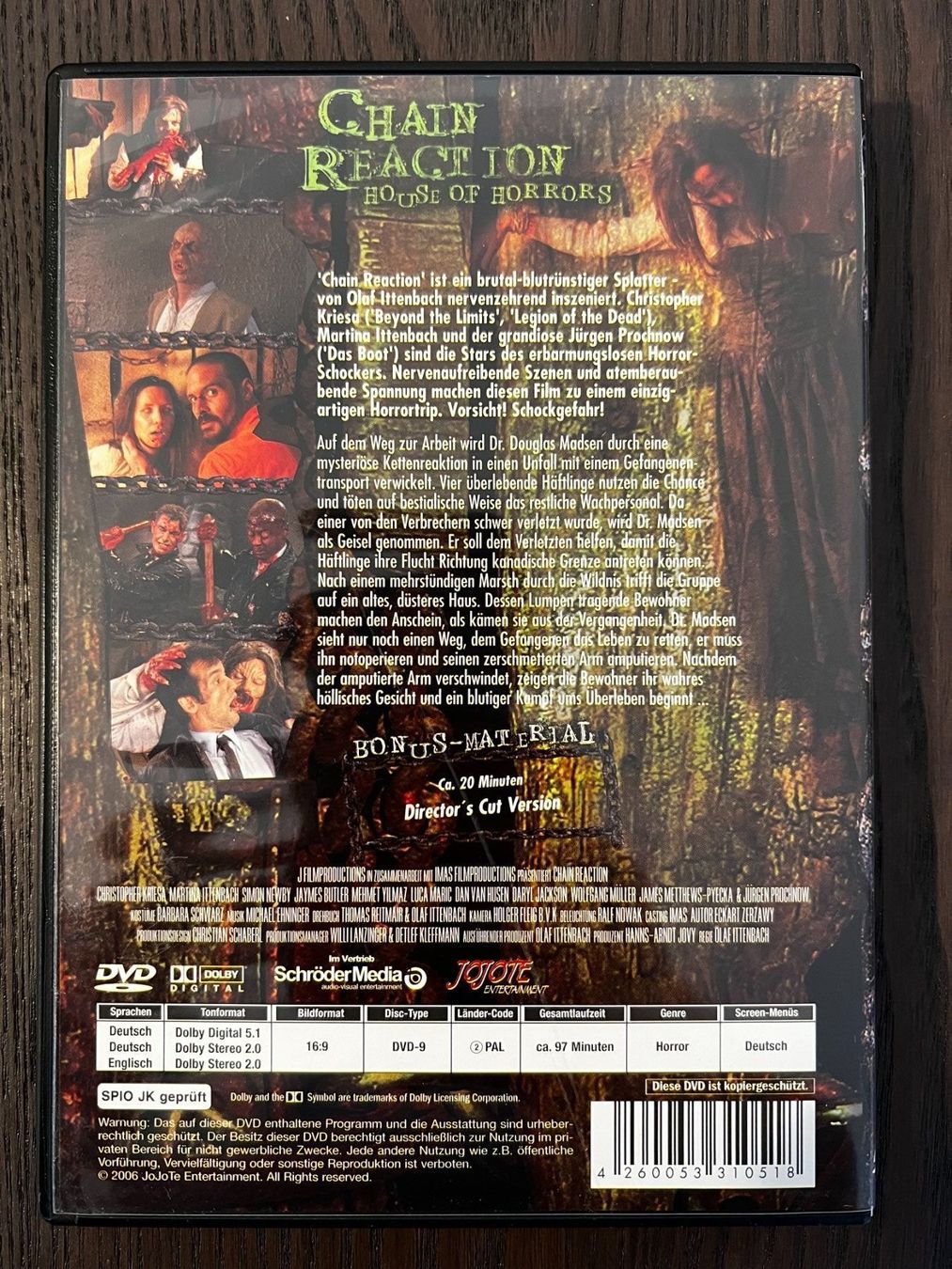 Tutti i DVDs: Chain Reaction – Usato da Zürich venduto da FilmFreunde 1