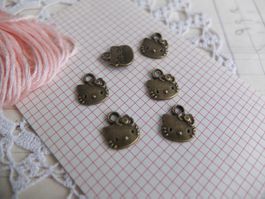 20x Charm Anhanger Pendentif Kitty Katze chat