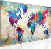 XXL Weltkarte Bild 200 x 80 cm