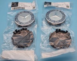 4x Mercedes Benz Nabendeckel Chrom Stern mit Lorbeerkranz BL