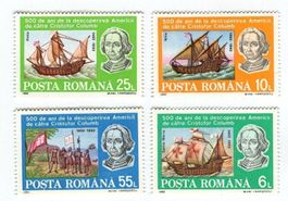 Briefmarken "Schiffe. Kolumbus". Rumänien.