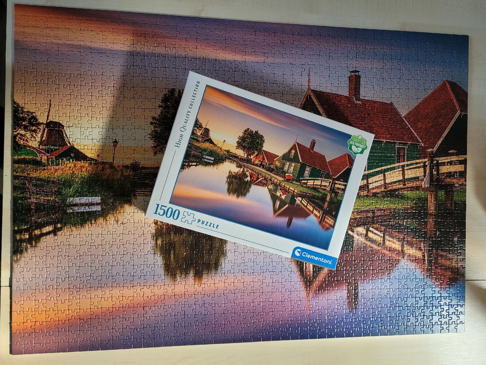 Clementoni Puzzle: Clementoni Puzzle "zaanse Schans", 1500 Teile – Usato da Lotzwil venduto da dr.feelgood 1