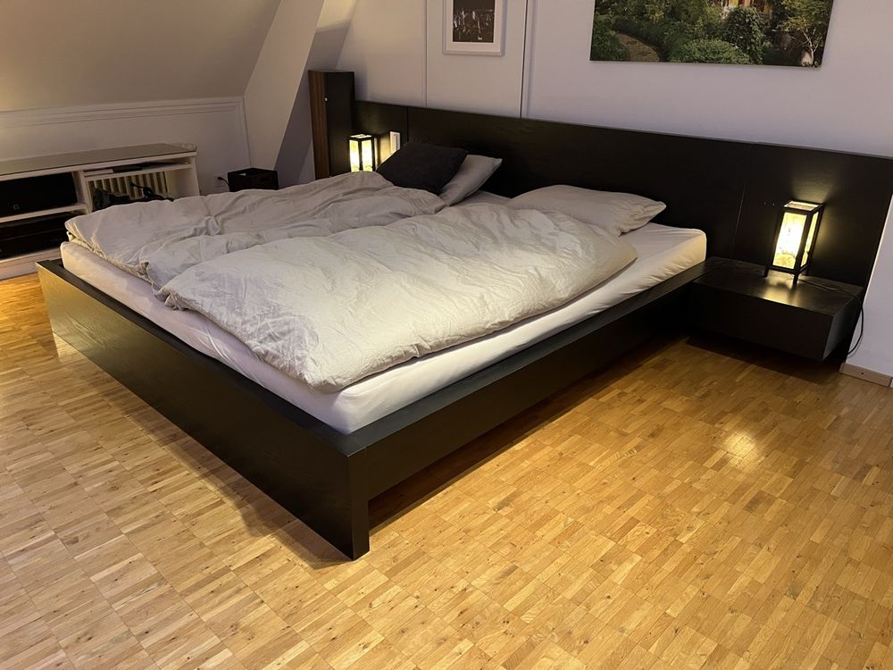 Stilvolle Bett Malm 180x200 Ebenbild