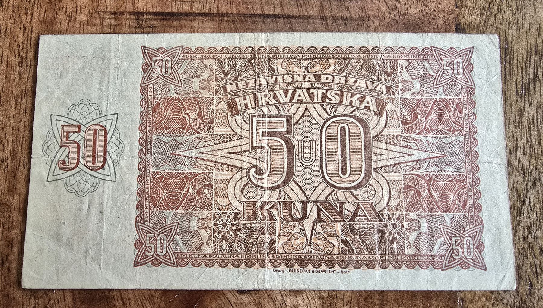 Banconote: Kroatien 50 Kuna 1941 – Usato da Rotkreuz venduto da Titotesla 1