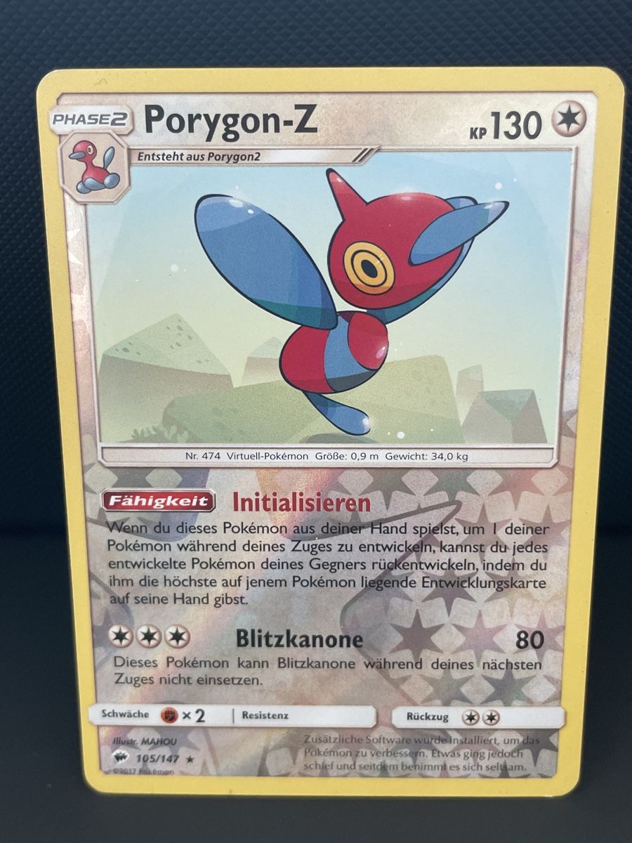 Pokémon Carte collezionabili: Porygon-Z reverse holo 105/147 – Usato da Hugelshofen venduto da Suimosa