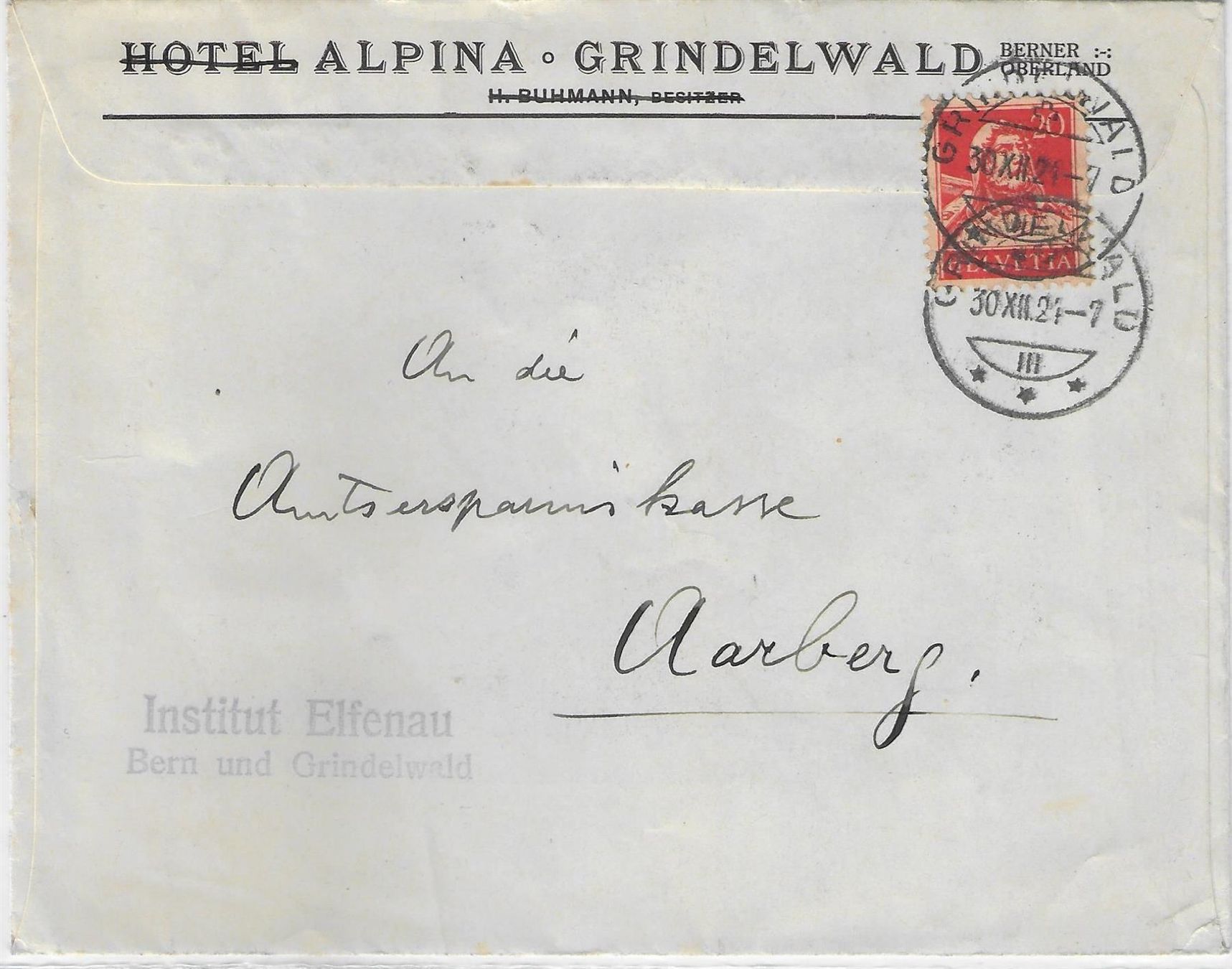 Cartes postales: Hotel Alpina Grindelwald illustriert – D'occasion à Ettingen par Kartenplanet 1