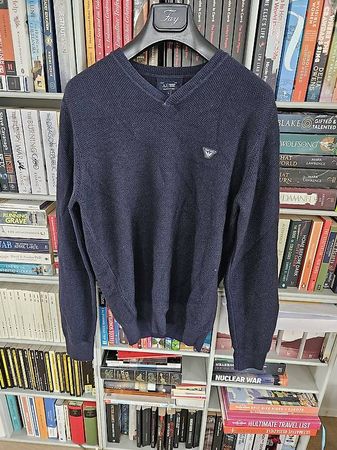 Wollpullover Armani Jeans L Blau