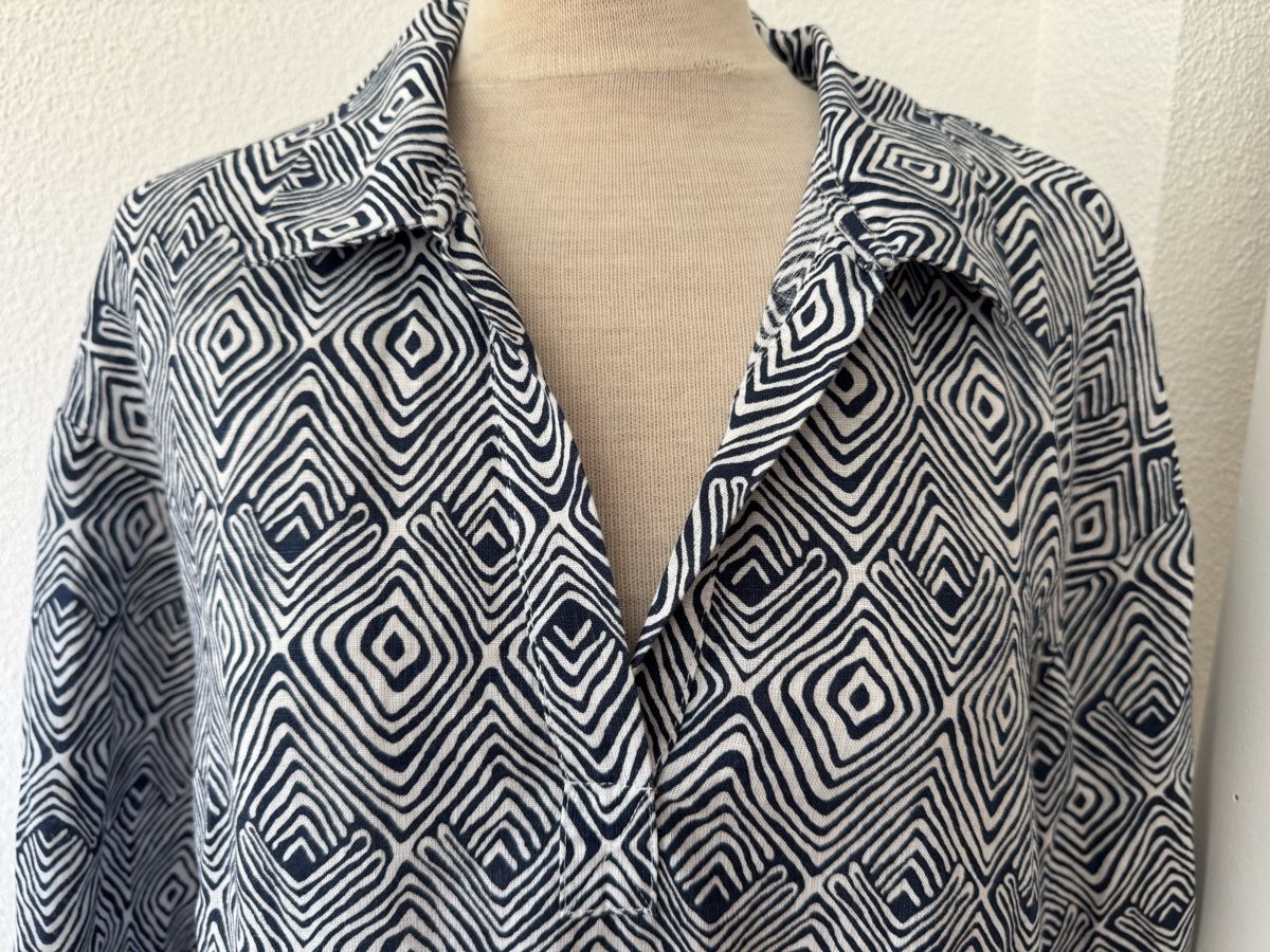 Manor Camicette: Chemise ample en lin MANOR  taille 36 imprimé  – Nuovo (secondo la descrizione) da Morges venduto da sandy069 1