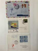 Ballon-Post CH/D 1958/60, 5 vers. Belege