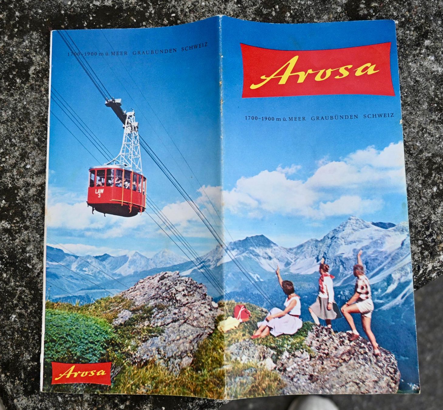 Documents: 1959 Faltprospekt AROSA Sommer – D'occasion à Pfaffhausen par mono_rec