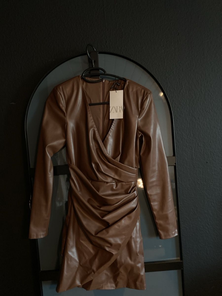 Zara Vestiti: Kunstlederkleid Gr. XS – Nuovo e nell'imballaggio originale da Sitterdorf venduto da SecondHandRe